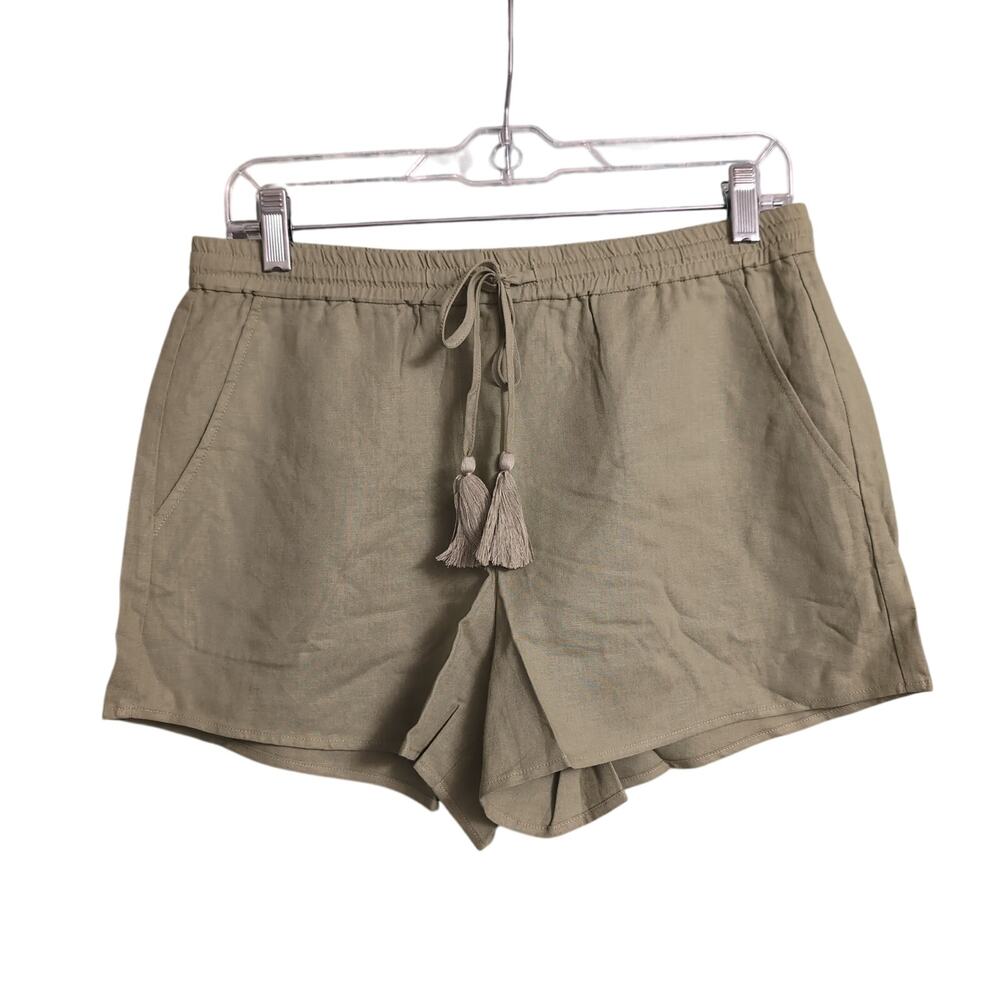 NWT Andie The Short Ivy Green Elastic Waist Drawstring Pockets Casual Shorts S